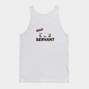 Man Dog Servant - Labrador oil painting word art Tank Top